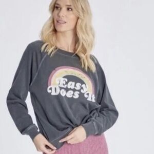 Wildfox Charcoal Easy Does It Sweatshirt size L